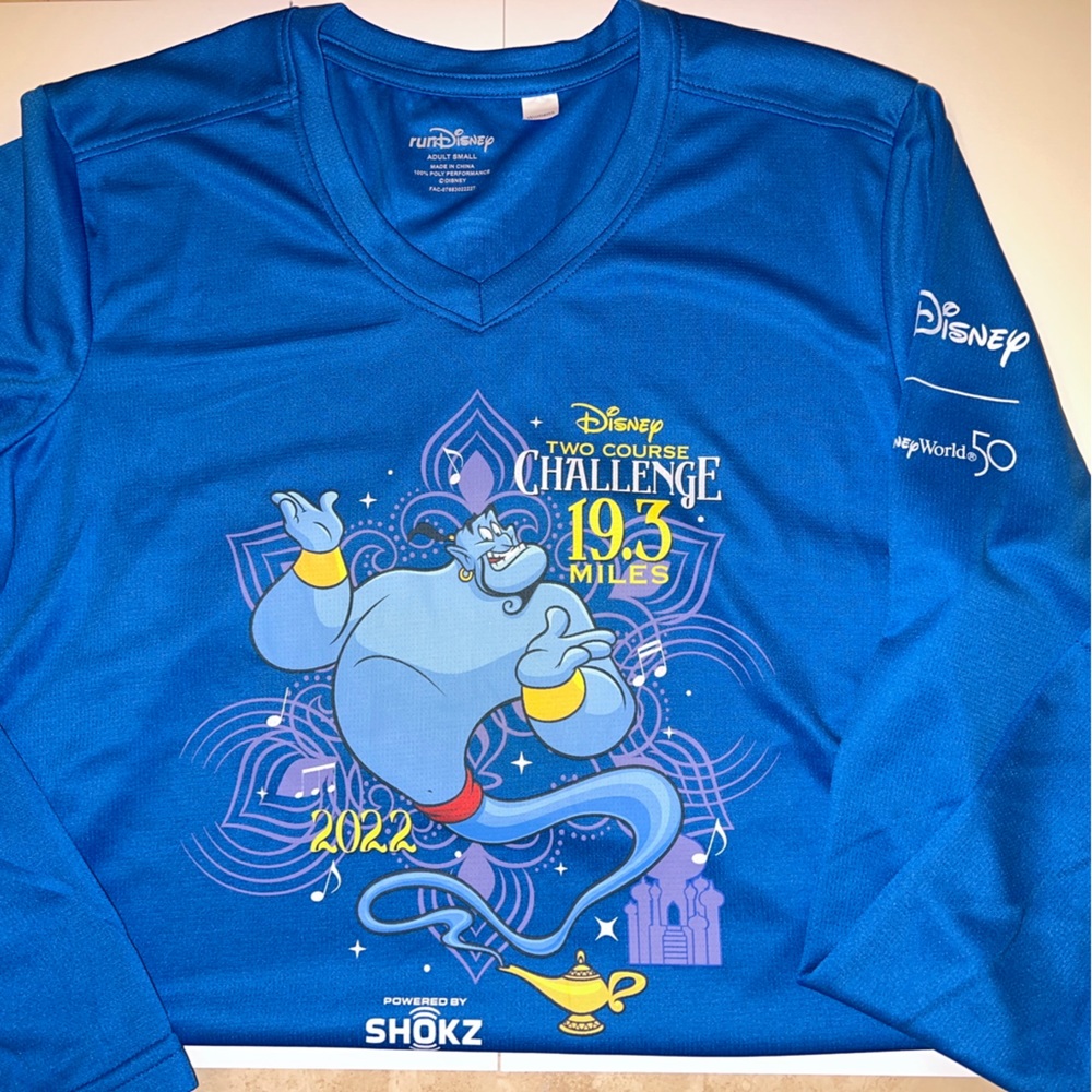 NEW~2022 Disney Wine & Dine long sleeve Small, Challenge Performance Tech